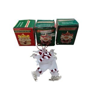 Christmas bundle 3 candle holder, 1 skate snow man